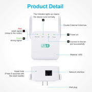 2.4G 300M Wi-Fi Amplifier Long Range WiFi Repeater Wireless Signal Booster UK Plug White