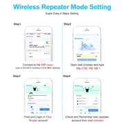 2.4G 300M Wi-Fi Amplifier Long Range WiFi Repeater Wireless Signal Booster US Plug Black