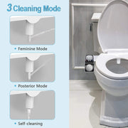 Bidet Toilet Seat Attachment With Hot & Cold Double Nozzle Personal Hygiene 3/8 For Europe