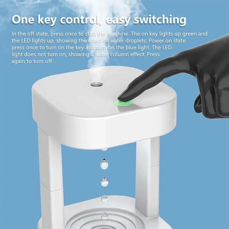 580ml Anti-gravity Humidifier Water Droplet Backflow Atomizer Aromatherapy Machine(Colorful Light) - free shipping - PMC TechLife - Order now!