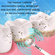 6 In 1 Electric Dental Scaler Calculus Removal Teeth Cleaning Set, Color: White Exclusive