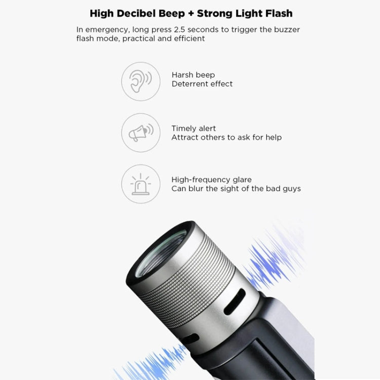 Nextool  6-In-1 Outdoor Emergency Flashlight  Zoomable Alarm Camping Work Light(Black) - free shipping - PMC Jewellery - Order now!