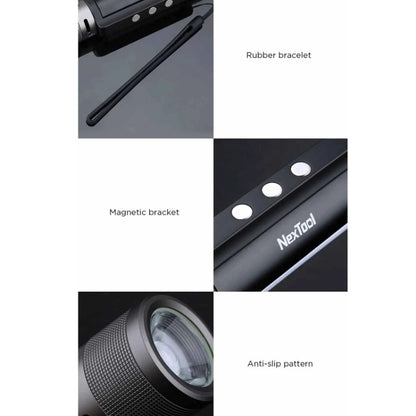 Nextool  6-In-1 Outdoor Emergency Flashlight  Zoomable Alarm Camping Work Light(Black) - free shipping - PMC Jewellery - Order now!