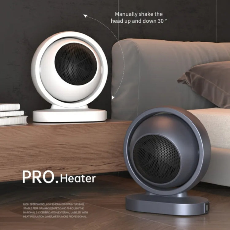 380W Earth Little Sun Heater Home Energy Saving Electric Stove Desktop Mini Heater  EU Plug(White)