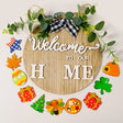 Stereoscopic DIY Home Wooden Round Welcome Door Sign Pendant Wreaths Wall Hanging Decor - Holiday Decorations by PMc TechLife | Online Shopping South Africa | PMc TechLife | Buy Now Pay Later Mobicred