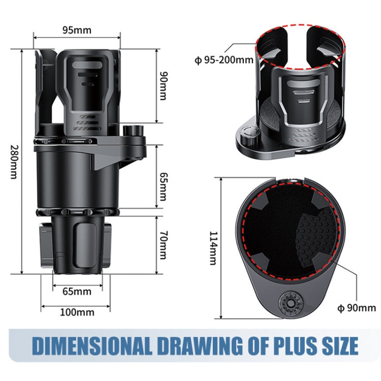 Multifunctional Car Water Cup Holder Drink Holder with Switch Lock, Size: Large - Car Drink Holders by PMC TechLife | Online Shopping South Africa | PMC TechLife | Buy Now Pay Later Mobicred