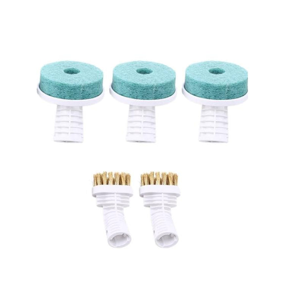 For Xiaomi Youpin Deerma DEM-ZQ610 Cleaning Machine Accessories Set(2 Copper Wire Brushes + 3 Cleaning Heads)