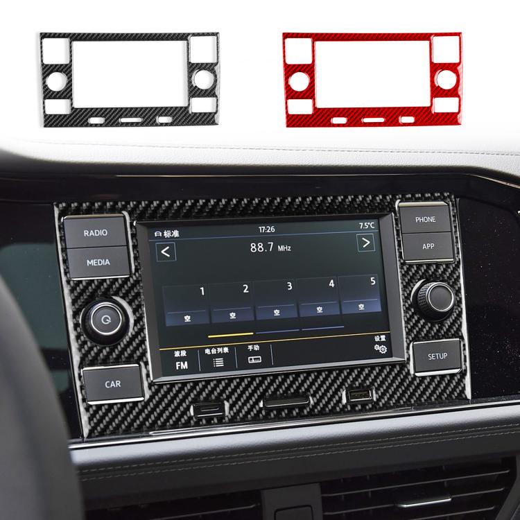 For Volkswagen Sagitar 2019-2023 Left-hand Drive Multimedia Panel Sticker(Red) - Car Interior Mouldings by PMc TechLife | Online Shopping South Africa | PMc TechLife | Buy Now Pay Later Mobicred