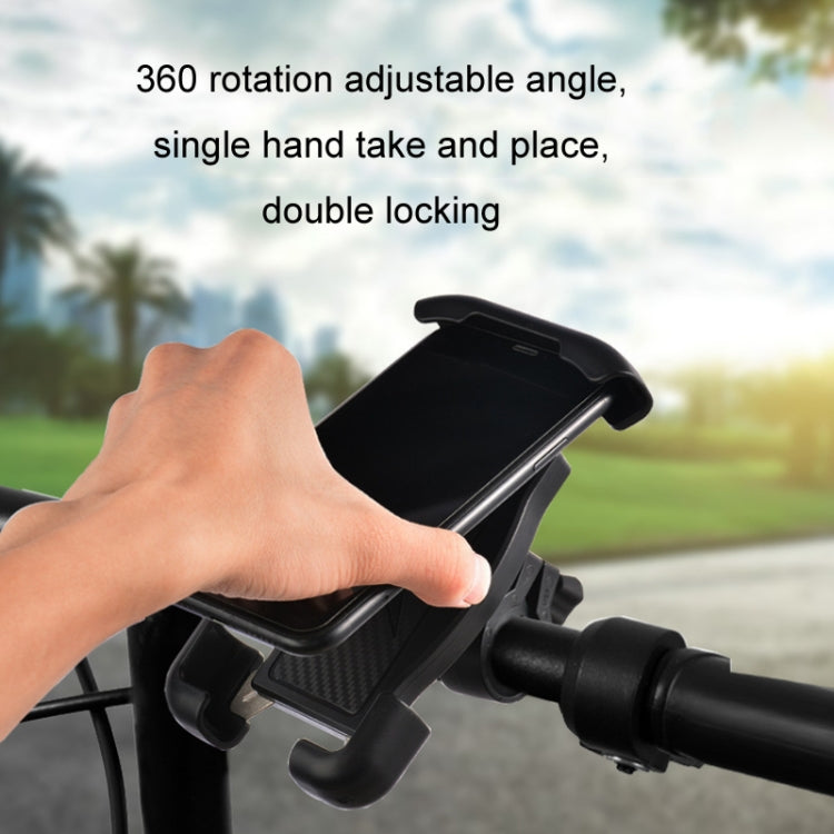 Bicycle Phone Holder 360 Degree Rotation Locking Cell Phone Clip(Black) - Holders by PMC TechLife | Online Shopping South Africa | PMC TechLife | Buy Now Pay Later Mobicred