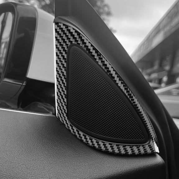For Jaguar F-TYPE 2013+ Universal Inner A-pillar Speaker Cover For Both Left And Right Driving(Red)