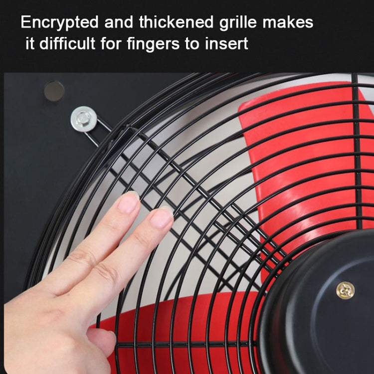 12 -inch Single Grilles Kitchen Exhaust Fan Wall Window Fan High Power Industrial Extractor Fume Space Extractor Hood,CN Plug