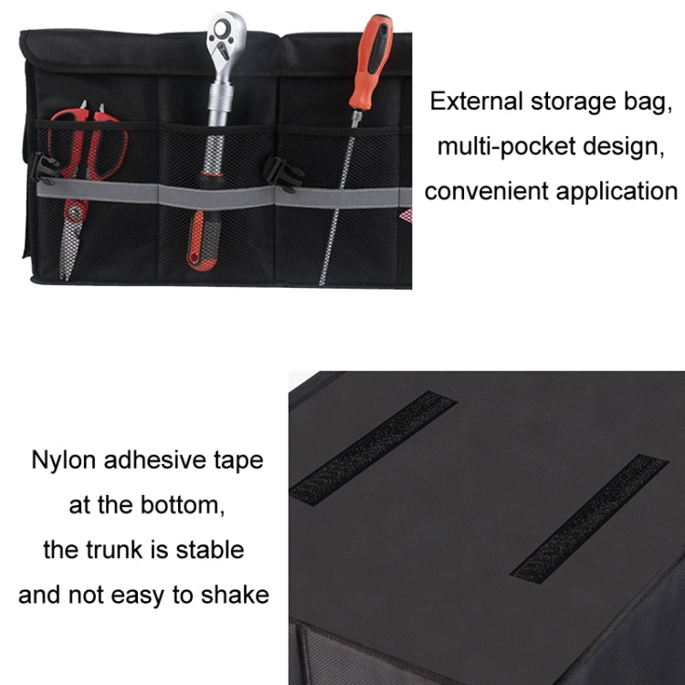 Car Trunk Storage Box Oxford Cloth Folding Organizer With Reflective Strips, Color: Large Gray - Stowing Tidying by PMC TechLife | Online Shopping South Africa | PMC TechLife | Buy Now Pay Later Mobicred