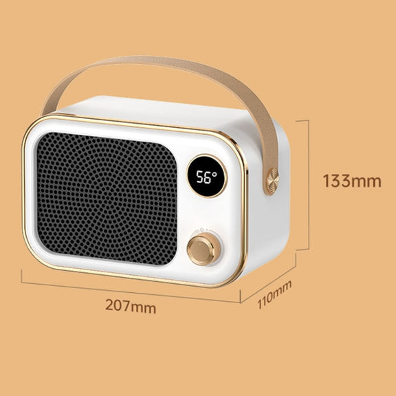 1200W Electric Heater Winter Hand Warmer with Screen Display,EU Plug(Orange)