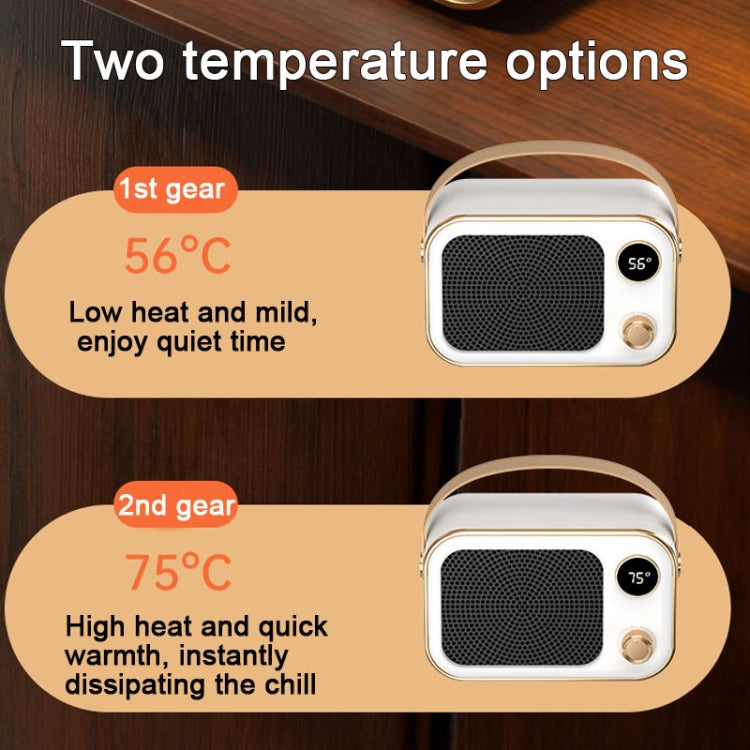 1200W Electric Heater Winter Hand Warmer with Screen Display,EU Plug(Orange)