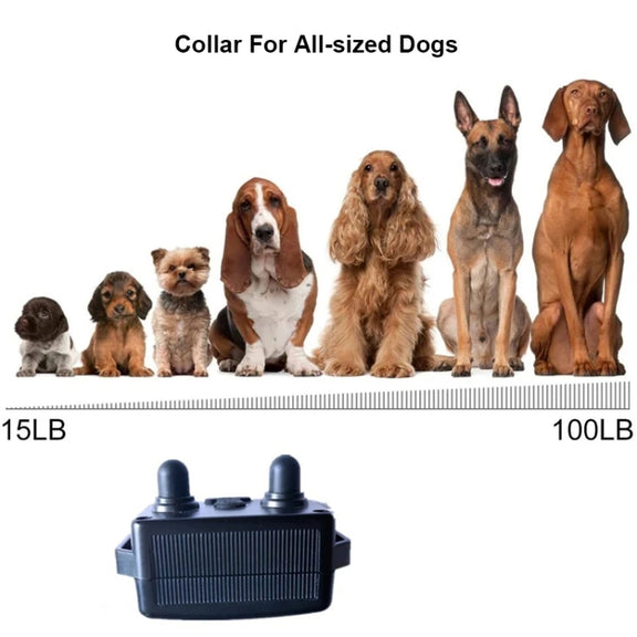 800m Remote Control Dog Trainer Stop Barker Electrical Shock Vibration Pet Collar(Khaki)
