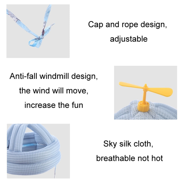 Bamboo Dragonfly Baby Toddler Anti-fall Pillow Protection Pad, Color: Blue
