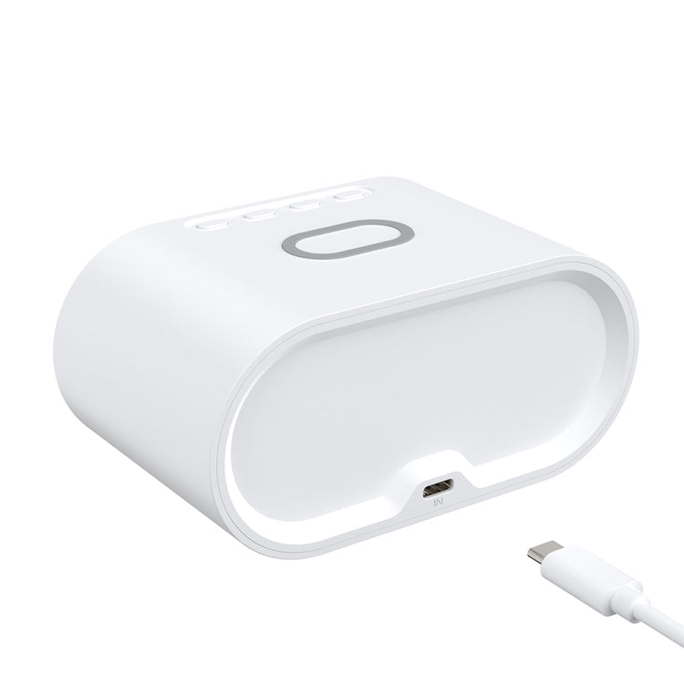 15W LED Mirror Wireless Charger Desktop Multifunctional Mini Clock(White) - free shipping - PMC Jewellery - Order now!