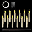 12pcs /Set LED Floating Candles Lights With Remote Control Christmas Halloween Decoration, Style: Glossy Magic Wand(Yellow Flash) - Halloween Decoration Lamps by PMc TechLife | Online Shopping South Africa | PMc TechLife | Buy Now Pay Later Mobicred