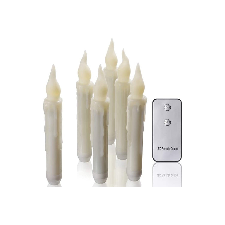 12pcs /Set LED Floating Candles Lights With Remote Control Christmas Halloween Decoration, Style: Glossy Magic Wand(Yellow Flash) - Halloween Decoration Lamps by PMc TechLife | Online Shopping South Africa | PMc TechLife | Buy Now Pay Later Mobicred