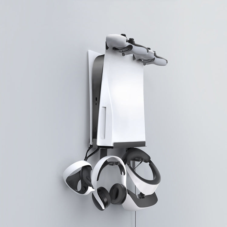 For PS5 Console iplay Wall-mounted Bracket Can Store Controllers/VR Glasses/Headphones(Black) - free shipping - PMC TechLife - Order now!