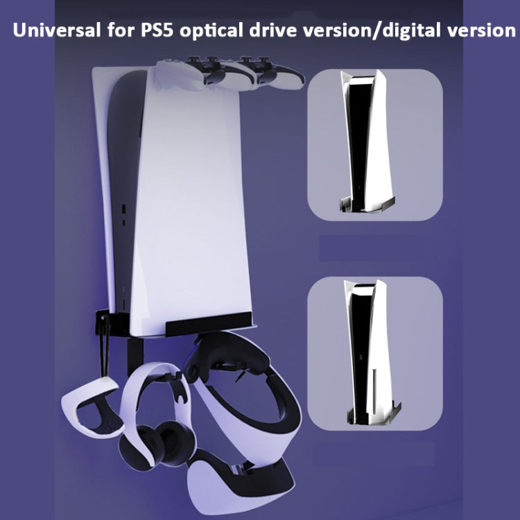 For PS5 Console iplay Wall-mounted Bracket Can Store Controllers/VR Glasses/Headphones(Black) - free shipping - PMC Jewellery - Order now!