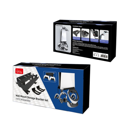 For PS5 Console iplay Wall-mounted Bracket Can Store Controllers/VR Glasses/Headphones(Black) - free shipping - PMC Jewellery - Order now!
