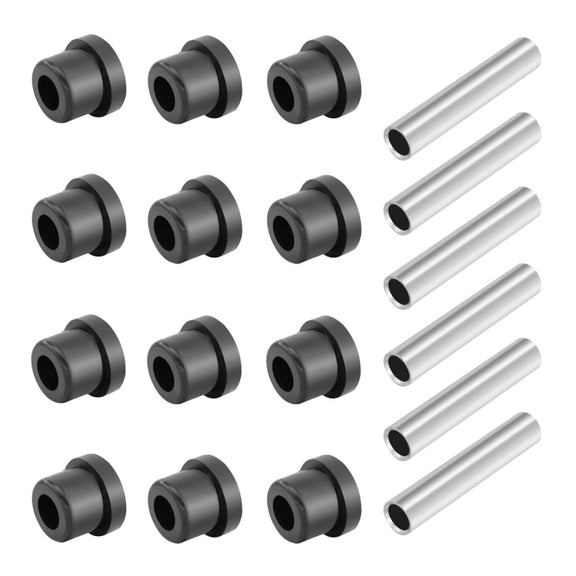 12pcs Rubber Sleeve+ 6pcs Iron Sleeve For EZGO TXT Golf Cart Steel Plate Rubber Sleeve Iron Sleeve Kit