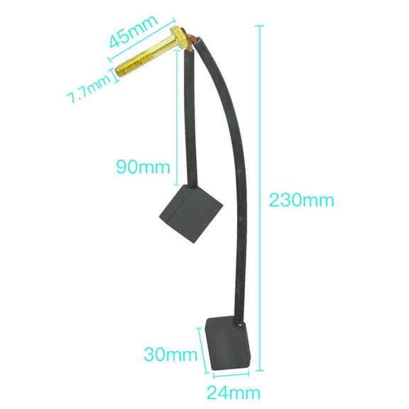 2pcs /Set For Club Car / EZGO Golf Cart 3.3 Motor Carbon Brushes, Specification: Carbon Brush Contains Hardware Bag