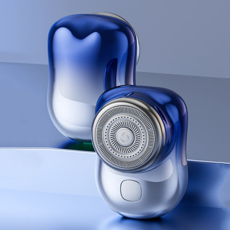 Three-Ring Knife Mesh Electric Men Shaver Travel Portable Mini Shaver, Color: Gradient Blue - Electric Shavers by PMC TechLife | Online Shopping South Africa | PMC TechLife | Buy Now Pay Later Mobicred