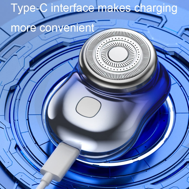 Three-Ring Knife Mesh Electric Men Shaver Travel Portable Mini Shaver, Color: Digital Display Gradient Blue - Electric Shavers by PMC TechLife | Online Shopping South Africa | PMC TechLife | Buy Now Pay Later Mobicred