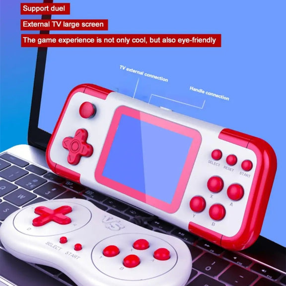 A12 3.0-Inch HD Colorful Screen Retro Handheld Game Console With 666 Built-In Games, Model: Double Red Blue