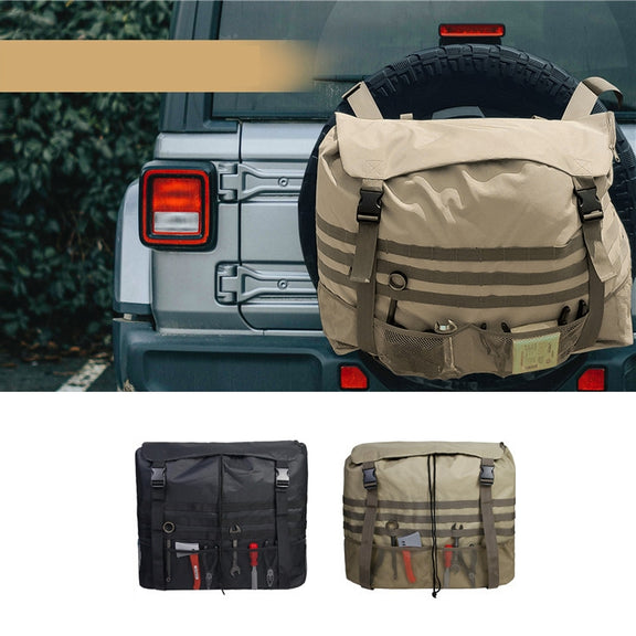 Outdoor Camping Off-road Vehicle Spare Tire Tool Miscellaneous Storage Bag, Color: Black