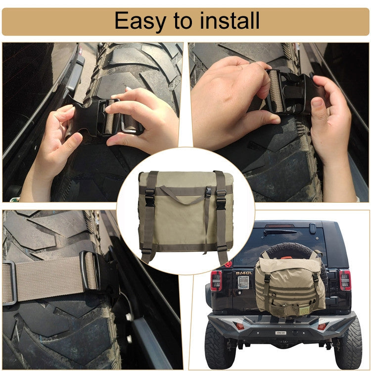 Outdoor Camping Off-road Vehicle Spare Tire Tool Miscellaneous Storage Bag, Color: Khaki - Stowing Tidying by PMC TechLife | Online Shopping South Africa | PMC TechLife | Buy Now Pay Later Mobicred