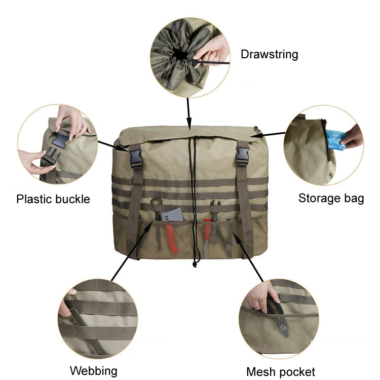 Outdoor Camping Off-road Vehicle Spare Tire Tool Miscellaneous Storage Bag, Color: Khaki - Stowing Tidying by PMC TechLife | Online Shopping South Africa | PMC TechLife | Buy Now Pay Later Mobicred