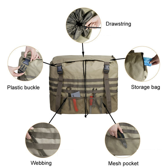 Outdoor Camping Off-road Vehicle Spare Tire Tool Miscellaneous Storage Bag, Color: Black