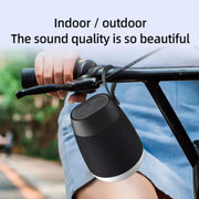 Bluetooth Wireless Fabric Speaker Cylindrical Water-resistant Subwoofer With RGB Light(Blue)