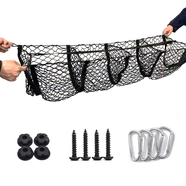 Pickup Truck Three-dimensional Net Bag Off-road Vehicle Trunk Luggage Net Bag, Size: 90x30cm(Four Pocket) - Stowing Tidying by PMC TechLife | Online Shopping South Africa | PMC TechLife | Buy Now Pay Later Mobicred