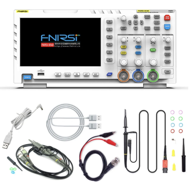 FNIRSI 2 In 1 Dual-Channel 100M Bandwidth Digital Oscilloscope 1GS Sampling Signal Generator, EU Plug 1014D +P4100 Probe - free shipping - PMC Jewellery - Order now!