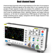 FNIRSI 2 In 1 Dual-Channel 100M Bandwidth Digital Oscilloscope 1GS Sampling Signal Generator, EU Plug 1014D +P4100 Probe
