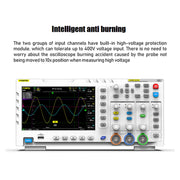 FNIRSI 2 In 1 Dual-Channel 100M Bandwidth Digital Oscilloscope 1GS Sampling Signal Generator, EU Plug 1014D +P4100 Probe