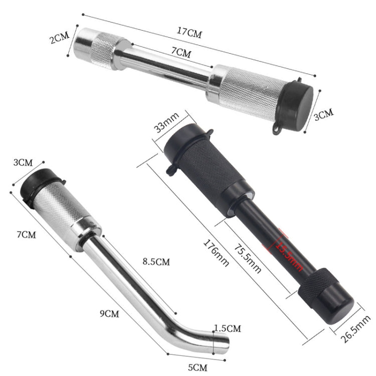 Car Latch Lock Trailer Tow Hook Anti-theft Padlock(Straight Pipe Black) - Towing Bars by PMC TechLife | Online Shopping South Africa | PMC TechLife | Buy Now Pay Later Mobicred