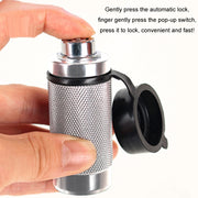 Car Latch Lock Trailer Tow Hook Anti-theft Padlock(Direct Pipe Silver)
