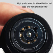 Car Latch Lock Trailer Tow Hook Anti-theft Padlock(Straight Pipe Black)