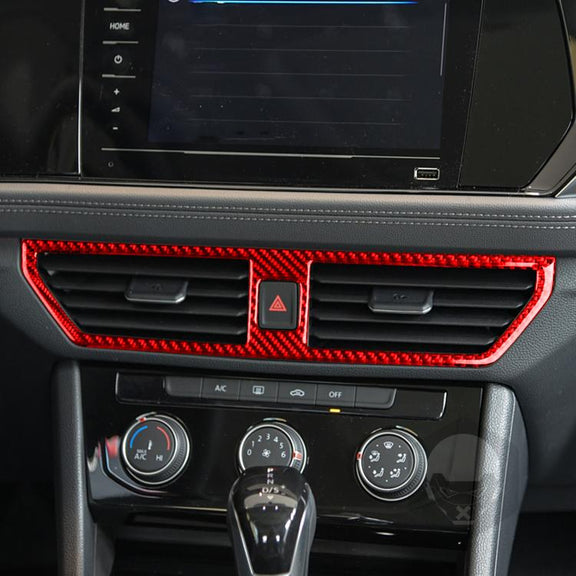 For Volkswagen Sagitar 2019-2023 B Model Left-hand Drive Center Console Air Outlet Sticker(Black)