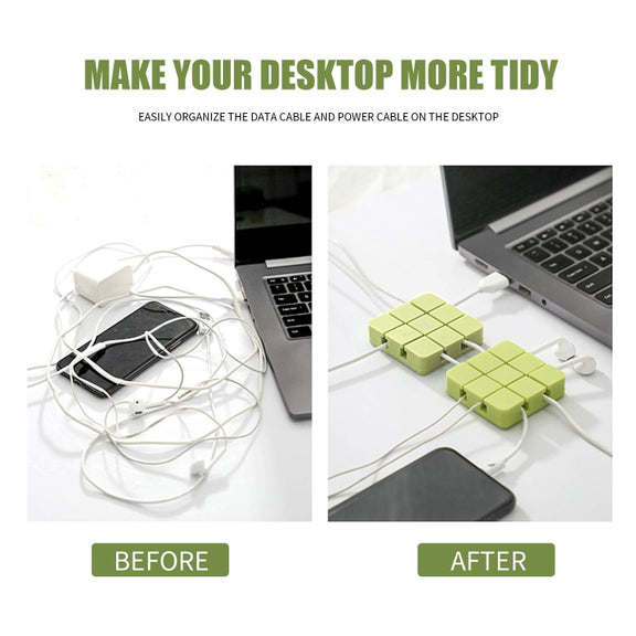 Cable Clip Desk Wall USB Charging Cable Holder Organizer Cable Winder(Black)