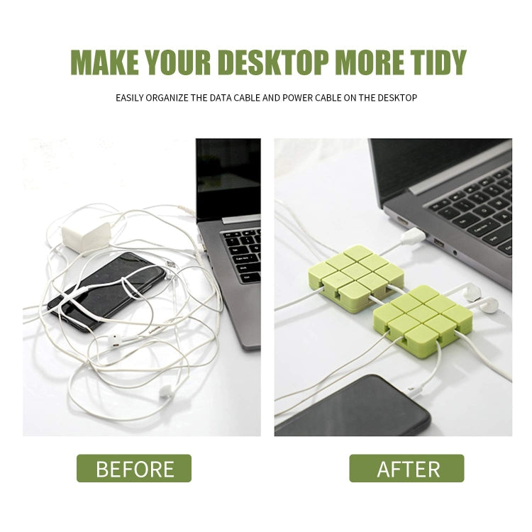 Cable Clip Desk Wall USB Charging Cable Holder Organizer Cable Winder(White)