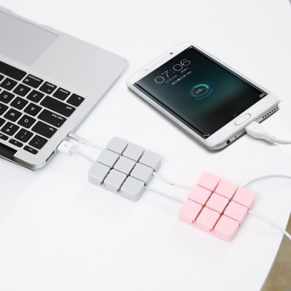 Cable Clip Desk Wall USB Charging Cable Holder Organizer Cable Winder(White)