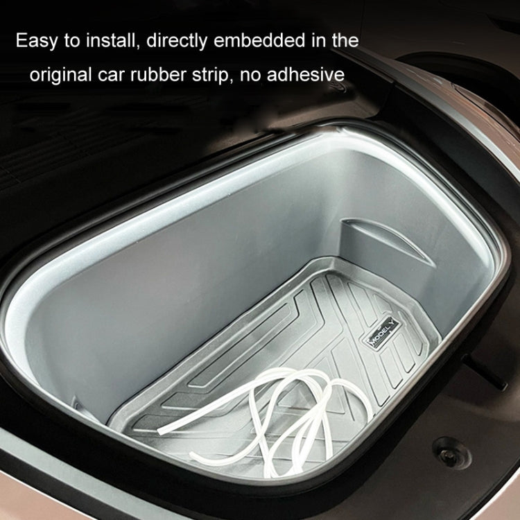 For Tesla Front Trunk LED Ambient Light Strip, Size: For 18-20 Model Y(Warm White)