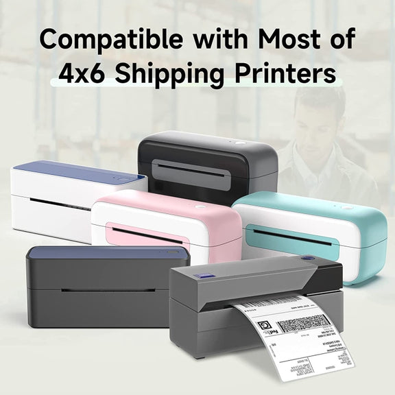 500sheets 4��6 Inch Stickers Thermal Label Paper For Phomemo PM-246S / PM-241BT / D520BT, Style: Folding Purple