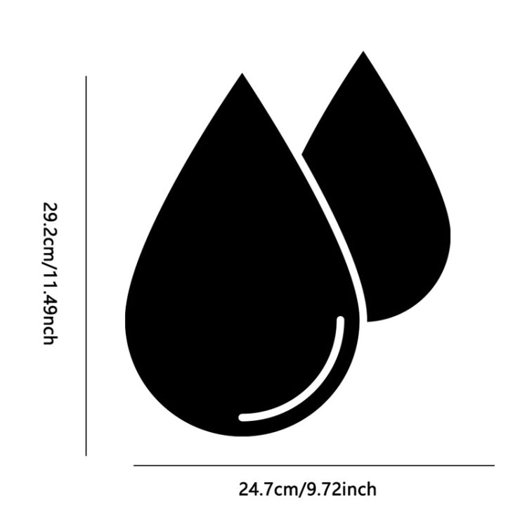 2pcs /Set Acrylic Water Drops Mirror Stereo Wall Stickers Living Room Bedroom Decorative Stickers Soft Mirror(Black) - Decorative Mirrors by PMC TechLife | Online Shopping South Africa | PMC TechLife